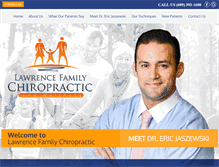 Tablet Screenshot of lawrencefamilychiro.com